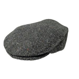 Hanna Hats of Donegal Touring Flat Cap Hat Herringbone 100%‎ Wool